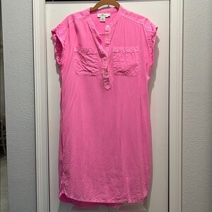 Garment Dyed Margo Shirtdress vineyard vines bright pink size 4